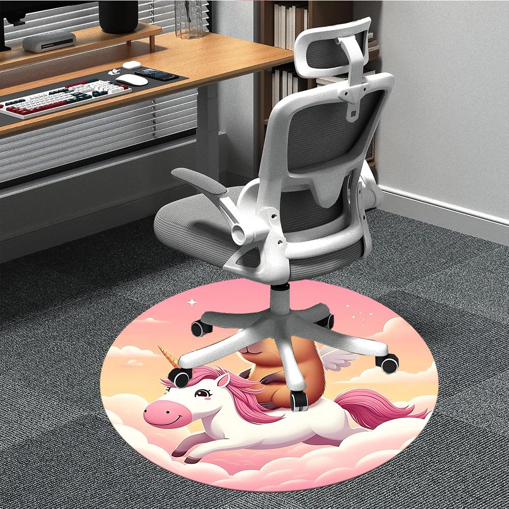 1pc Unicorn Capybara Chair Carpet for Office, Soft Comfortable Mat For Office, Living Room, Bedroom, Machine Washable Carpet yy251112056 80cm by 80cm
1pc Unicorn Capybara Chair Carpet for Office, Soft Comfortable Mat For Office, Living Room, Bedroom, Machine Washable Carpet yy251112056 80cm by 80cm