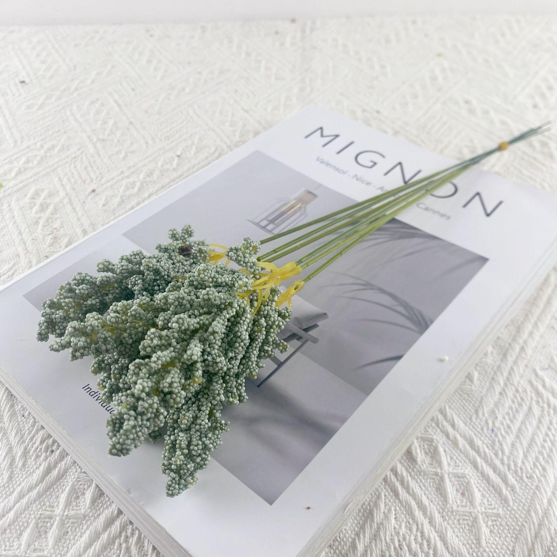 10 шт. Прямые продажи Имитация растений Пена Тасонг Колосья пшеницы Цветок Домашнее оформление цветами Гостиная Обеденный стол Украшение для кемпинга зелёный