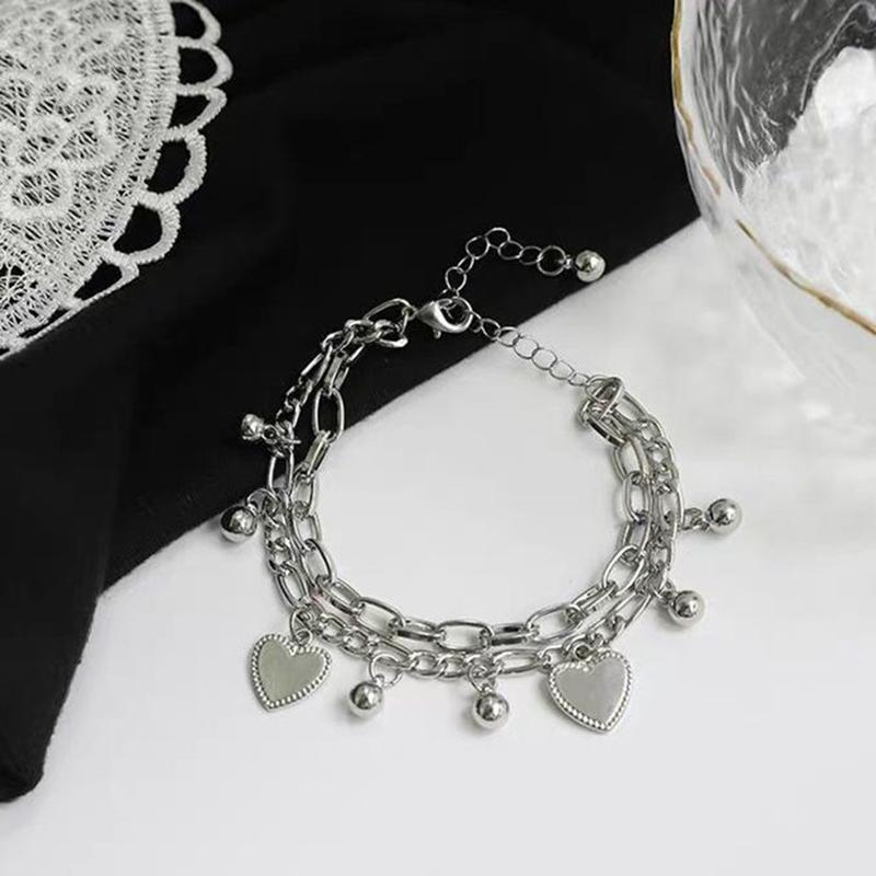 Женский модный тренд многослойный браслет-шарм с шариками из нержавеющей стали и бусинами в виде сердец для путешествий, свиданий, банкетов, вечеринок, фестивалей, в качестве подарка
Женский модный тренд многослойный браслет-шарм с шариками из нержавеющей стали и бусинами в виде сердец для путешествий, свиданий, банкетов, вечеринок, фестивалей, в качестве подарка