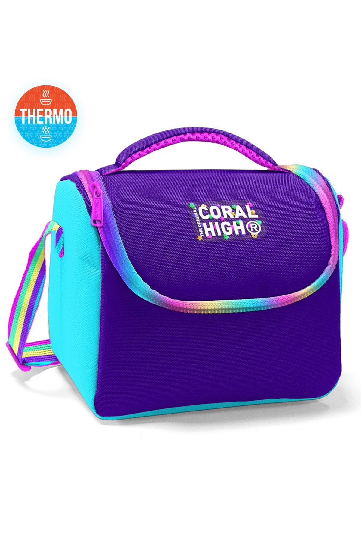 Термобокс для завтрака Coral High Kids Purple Rainbow на молнии 11872 
Термобокс для завтрака Coral High Kids Purple Rainbow на молнии 11872