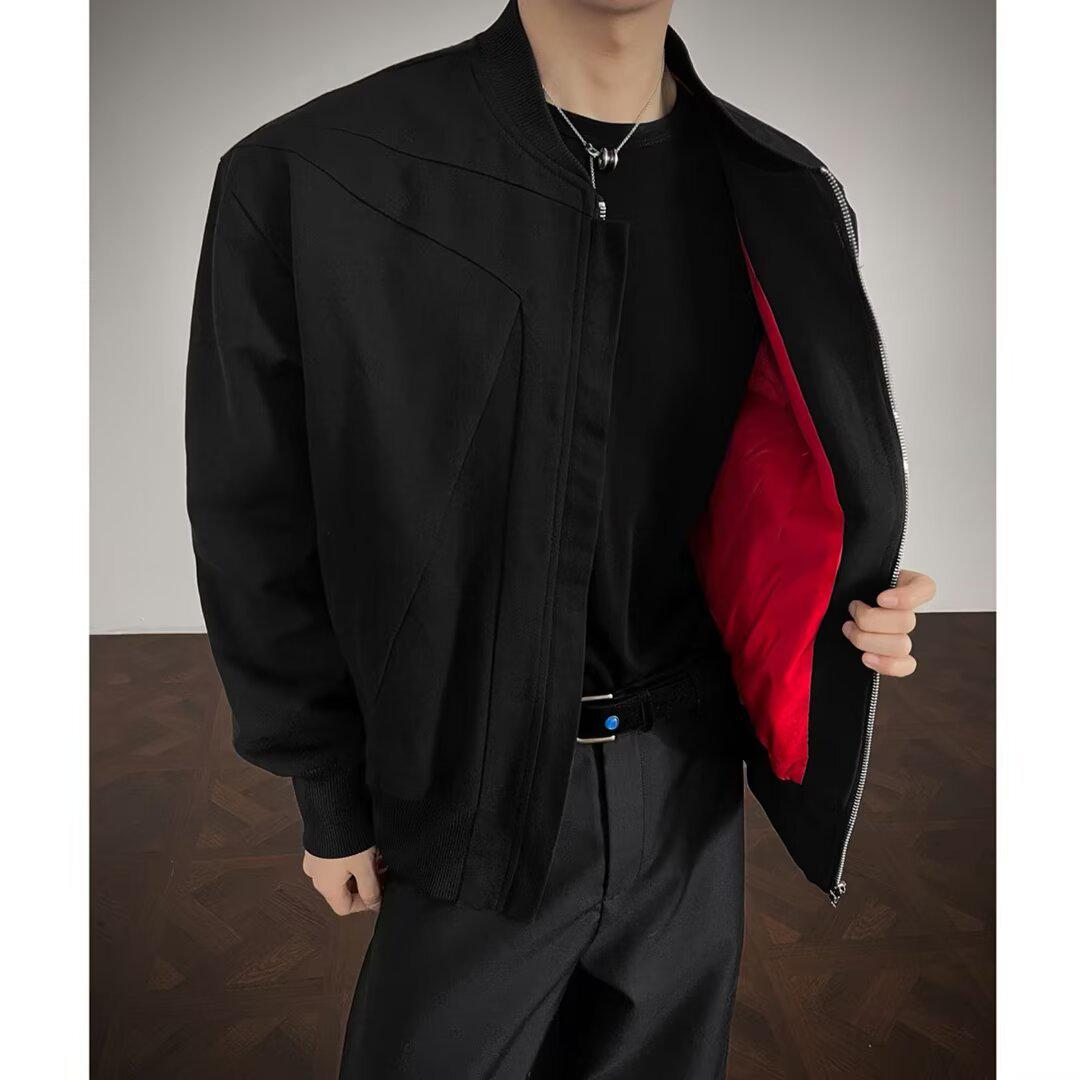 CleanFit Men s Black & Red Retro Baseball Jacket for Autumn/Spring - Deconstructed, High-End Feel, Trendy American Style Extra Large
CleanFit Men s Black & Red Retro Baseball Jacket for Autumn/Spring - Deconstructed, High-End Feel, Trendy American Style Extra Large