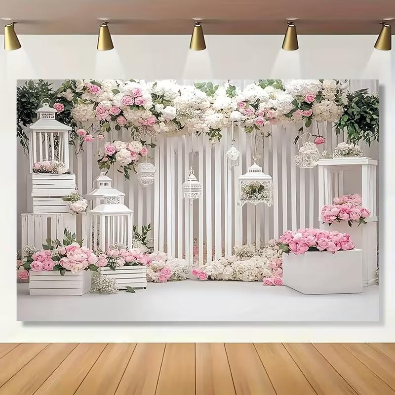 2D Floral Wall Backdrop Pink Rose White Wood Wedding Party Background Cloth 47.2x31.5inch/120*80cm
2D Floral Wall Backdrop Pink Rose White Wood Wedding Party Background Cloth 47.2x31.5inch/120*80cm