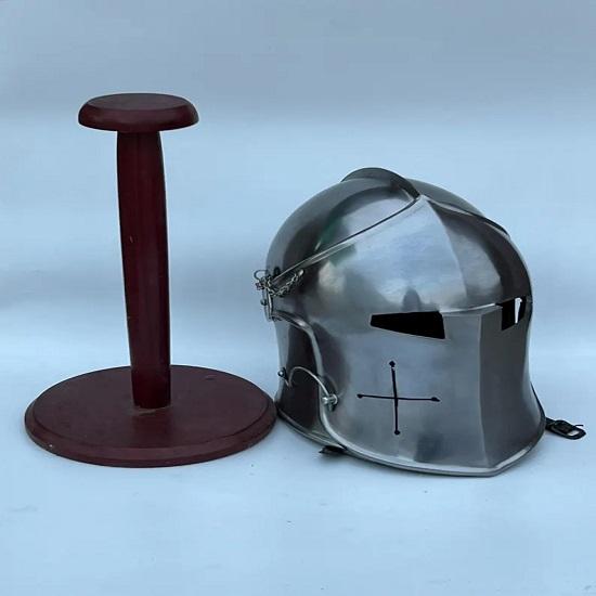 Medieval Barbuta 18g Steel Knight Armor LARP, Cosplay Halloween Costume Wearable Crusader Helmet Gift
Medieval Barbuta 18g Steel Knight Armor LARP, Cosplay Halloween Costume Wearable Crusader Helmet Gift