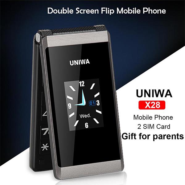 UNIWA X28 2,8-дюймовый складной раскладной мобильный телефон с двумя SIM-картами, бесплатный базовый простой разблокированный мобильный телефон для пожилых людей
UNIWA X28 2,8-дюймовый складной раскладной мобильный телефон с двумя SIM-картами, бесплатный базовый простой разблокированный мобильный телефон для пожилых людей