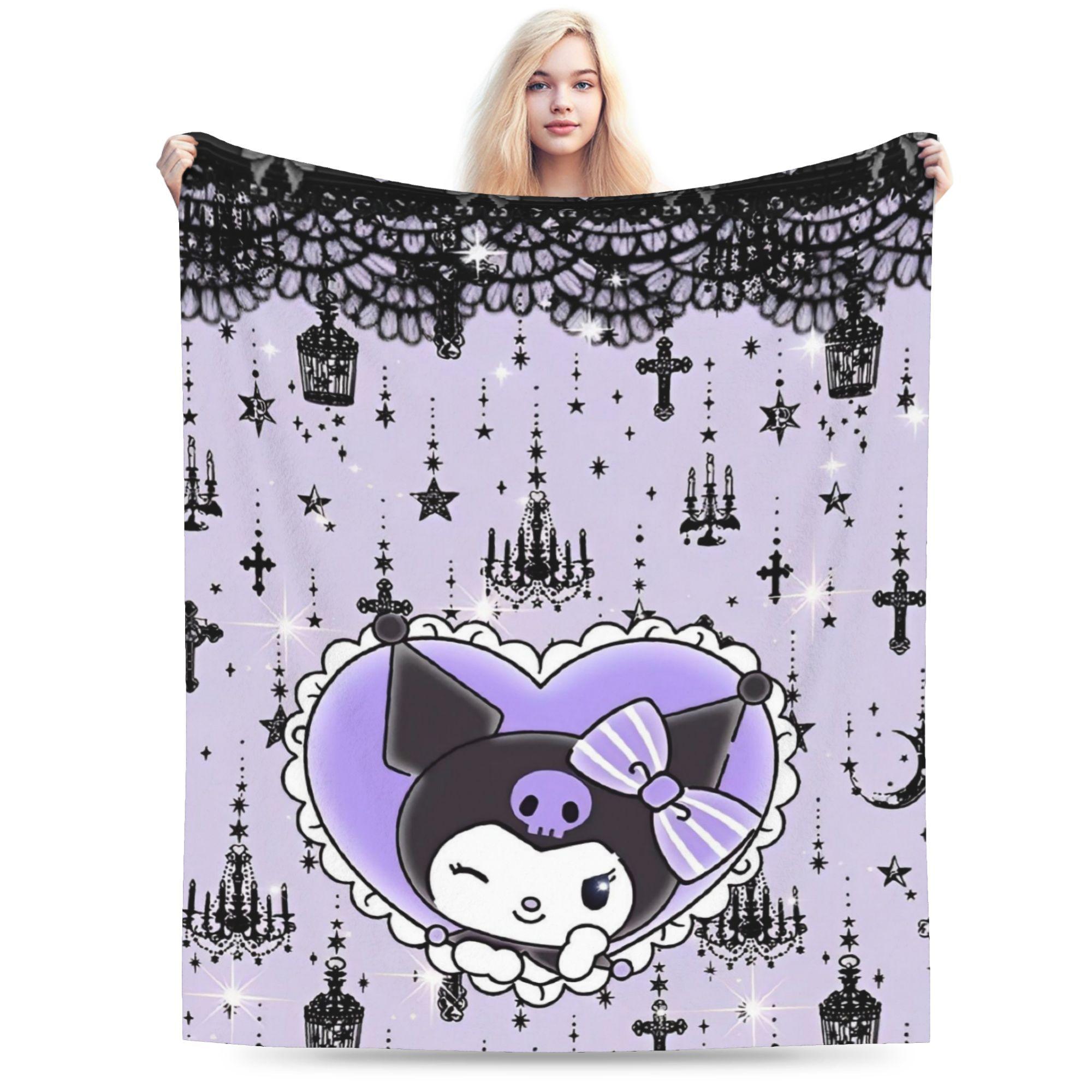 Cartoon Cool Cute Kuromi Fleece Throw Blanket Blanket for Home Outdoor Super Soft Bed Rug 75x90cm
Cartoon Cool Cute Kuromi Fleece Throw Blanket Blanket for Home Outdoor Super Soft Bed Rug 75x90cm