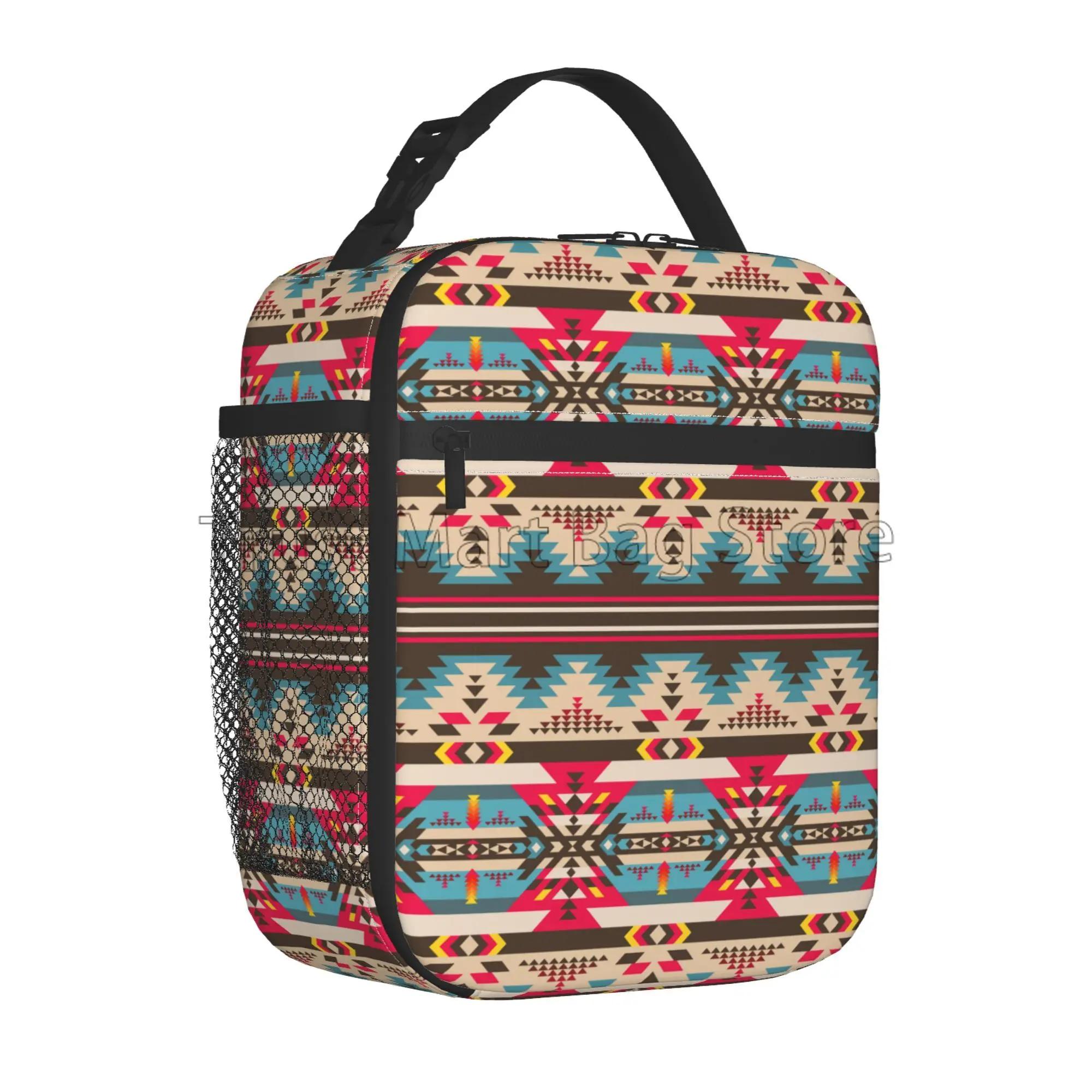 Ethnic Aztec Geometric Pattern Reusable Insulated Lunch Tote Bag Food Handbags Portable Thermal Bento Box for Travel Work Picnic
Ethnic Aztec Geometric Pattern Reusable Insulated Lunch Tote Bag Food Handbags Portable Thermal Bento Box for Travel Work Picnic