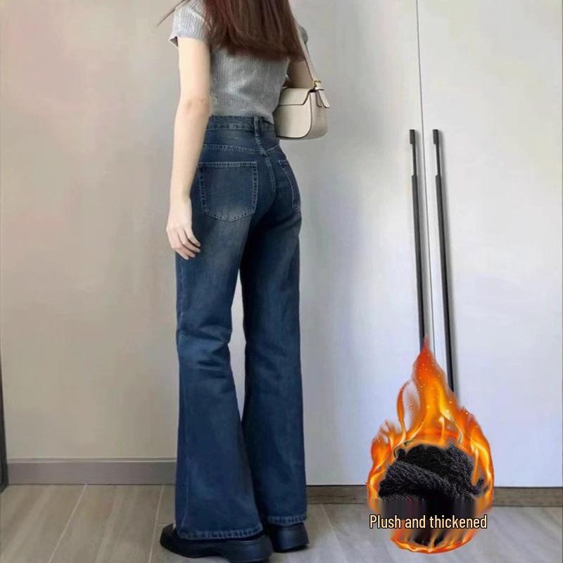 Women s Non-Clingy Fleece-Lined High-Waisted Slimming Flare Jeans for Autumn/Winter - Wide-Leg, Hip-Covering Style. L
Women s Non-Clingy Fleece-Lined High-Waisted Slimming Flare Jeans for Autumn/Winter - Wide-Leg, Hip-Covering Style. L