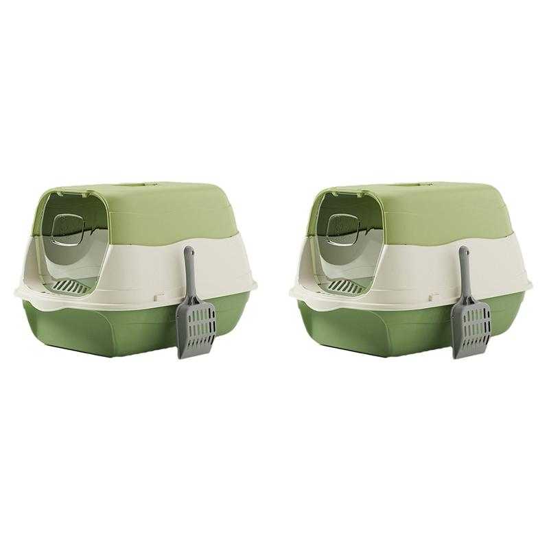 Fresh 2X Fully Enclosed Cat Litter Box Splash-Proof Cat Potty Breathable Removable Kitten Toilet Cat Accessories зелений
Fresh 2X Fully Enclosed Cat Litter Box Splash-Proof Cat Potty Breathable Removable Kitten Toilet Cat Accessories зелений