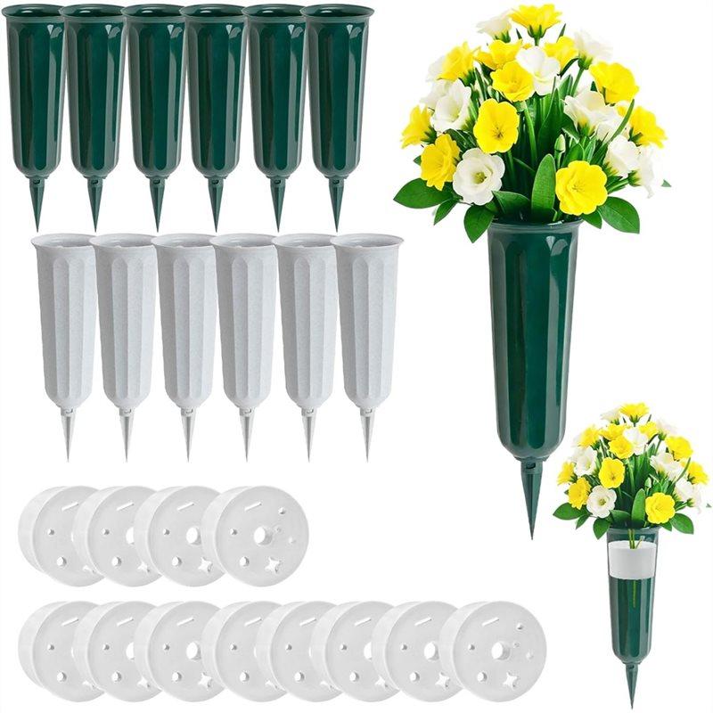 Fresh Floral Ground Spikes 12 Pcs, Memorial Artificial Flower Holder, Cemetery Flower Container Stakes, Patio Garden
Fresh Floral Ground Spikes 12 Pcs, Memorial Artificial Flower Holder, Cemetery Flower Container Stakes, Patio Garden