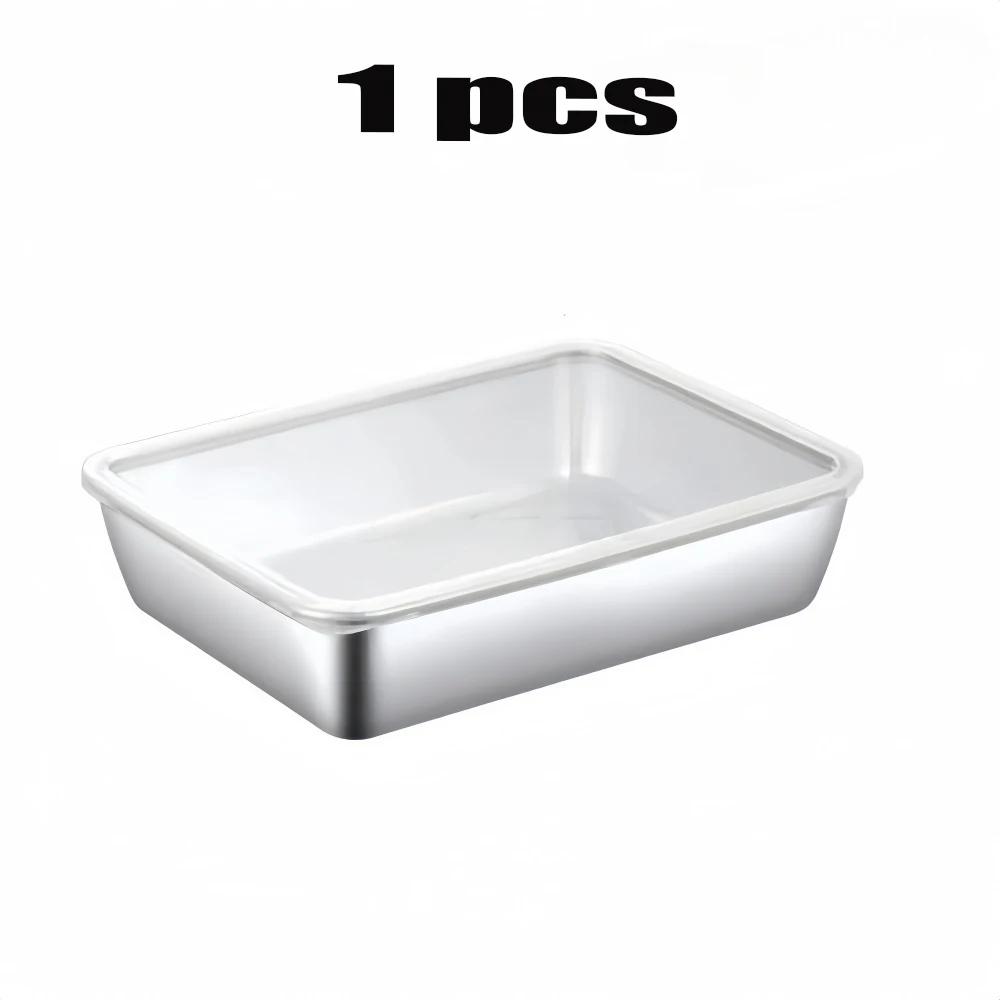 Thickened Square Plate Stainless Steel Rectangular Food Storage Pan With Lid Commercial Dish Tray Freshing Lunch Box Container
Thickened Square Plate Stainless Steel Rectangular Food Storage Pan With Lid Commercial Dish Tray Freshing Lunch Box Container
