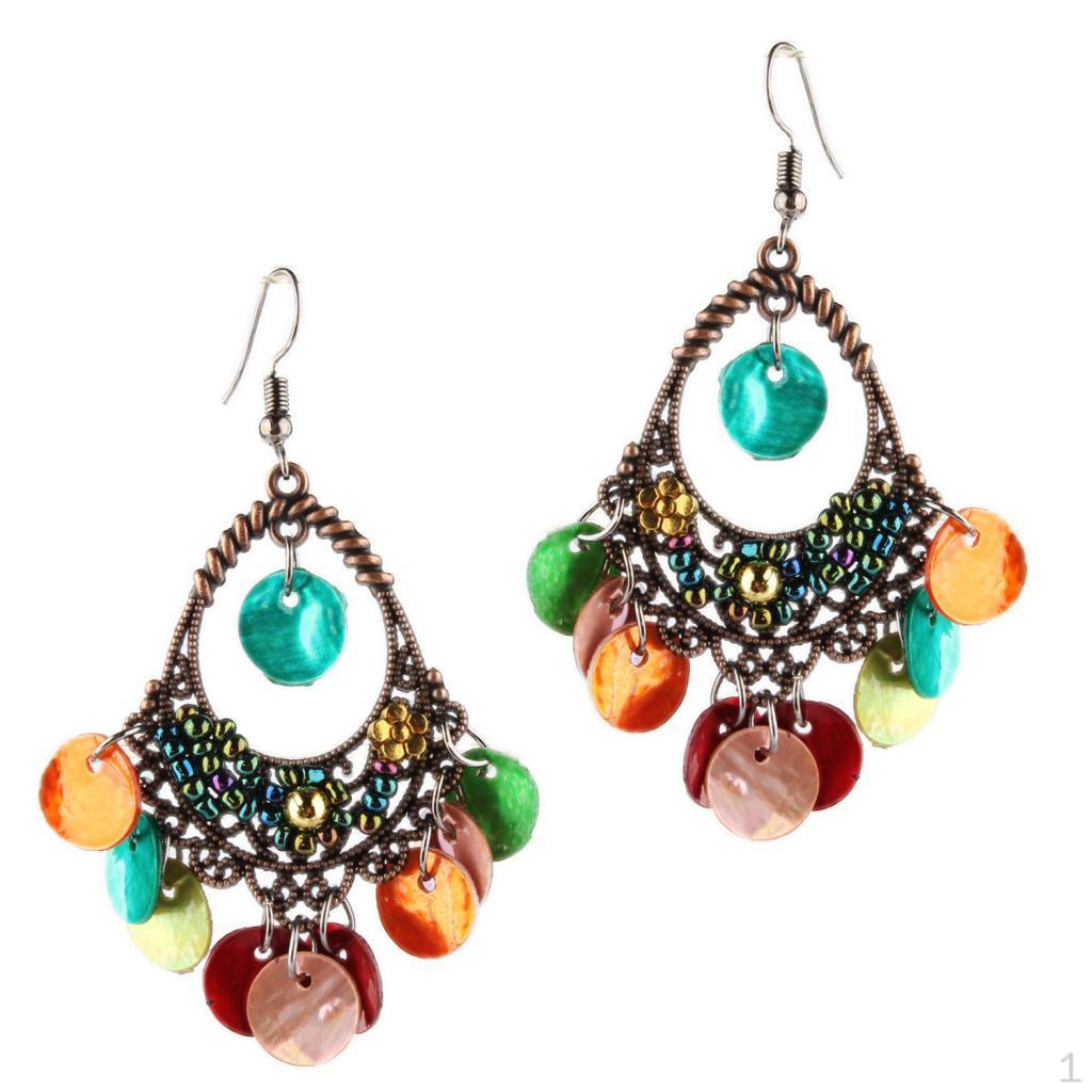Braided Behomia Ethnic Floral Colorful Beads Shells Tassel Dangle Hook Earrings for Jewelry Multi-color
Braided Behomia Ethnic Floral Colorful Beads Shells Tassel Dangle Hook Earrings for Jewelry Multi-color