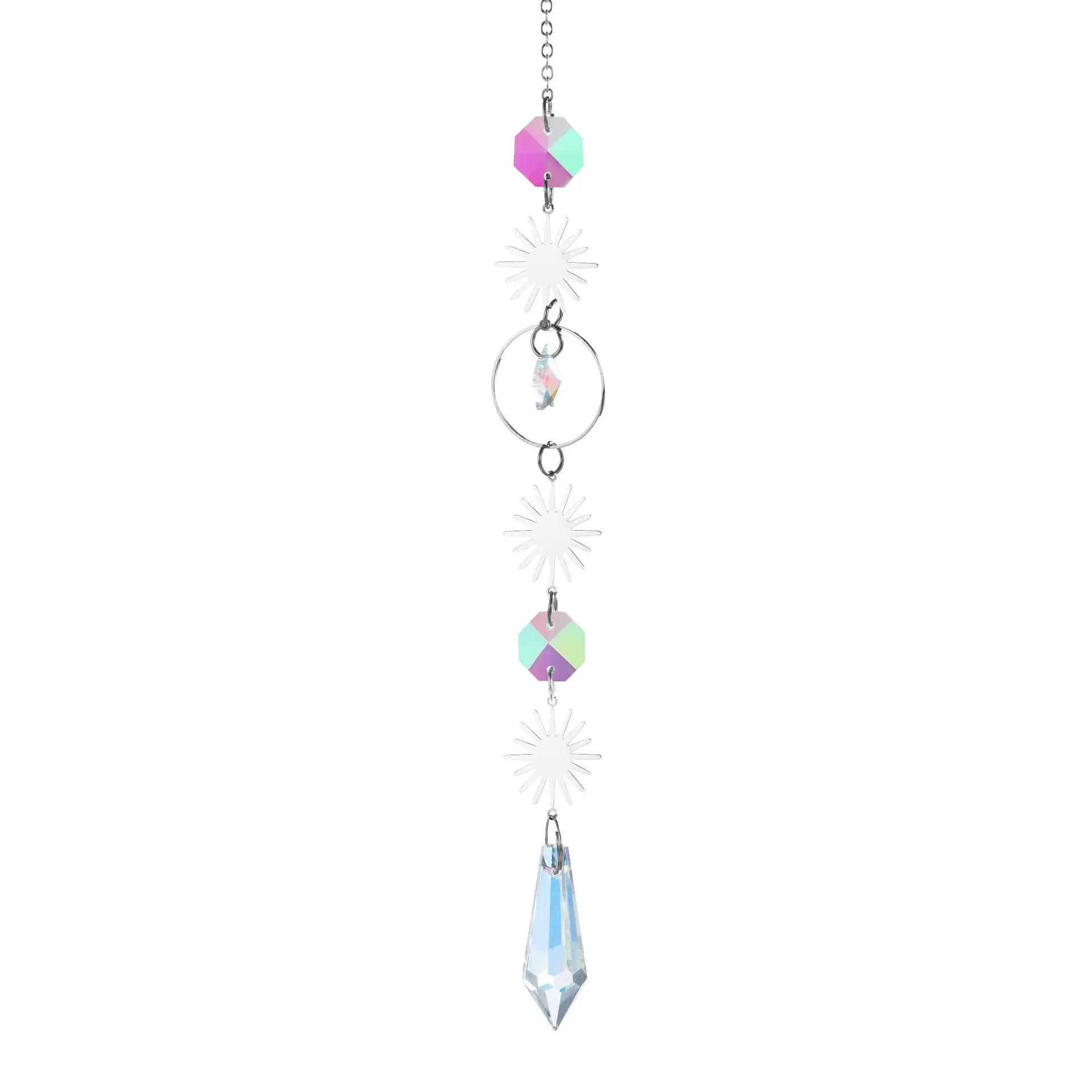1pc Crystal Wind Chime Moon Sun Catcher Diamond Prisms Pendant Dream Catcher Rainbow Hanging Drop Home Garden Decor Windchime
1pc Crystal Wind Chime Moon Sun Catcher Diamond Prisms Pendant Dream Catcher Rainbow Hanging Drop Home Garden Decor Windchime
