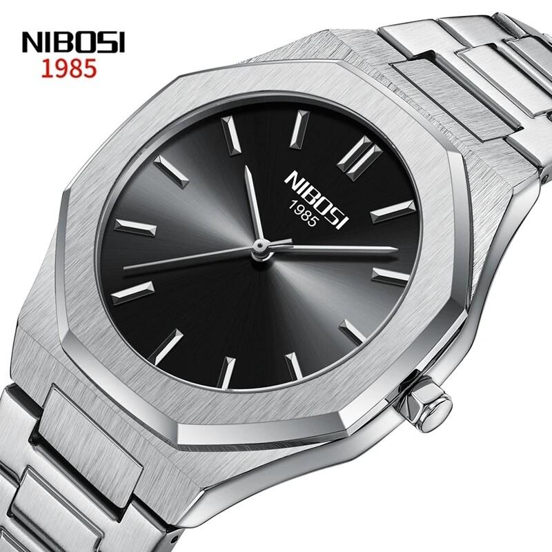 NIBOSI Модные мужские часы Топ Бренд Роскошные из нержавеющей стали Золотые Кварцевые часы Мужские Спортивные Водонепроницаемые Часы серебряный/чёрный
NIBOSI Модные мужские часы Топ Бренд Роскошные из нержавеющей стали Золотые Кварцевые часы Мужские Спортивные Водонепроницаемые Часы серебряный/чёрный