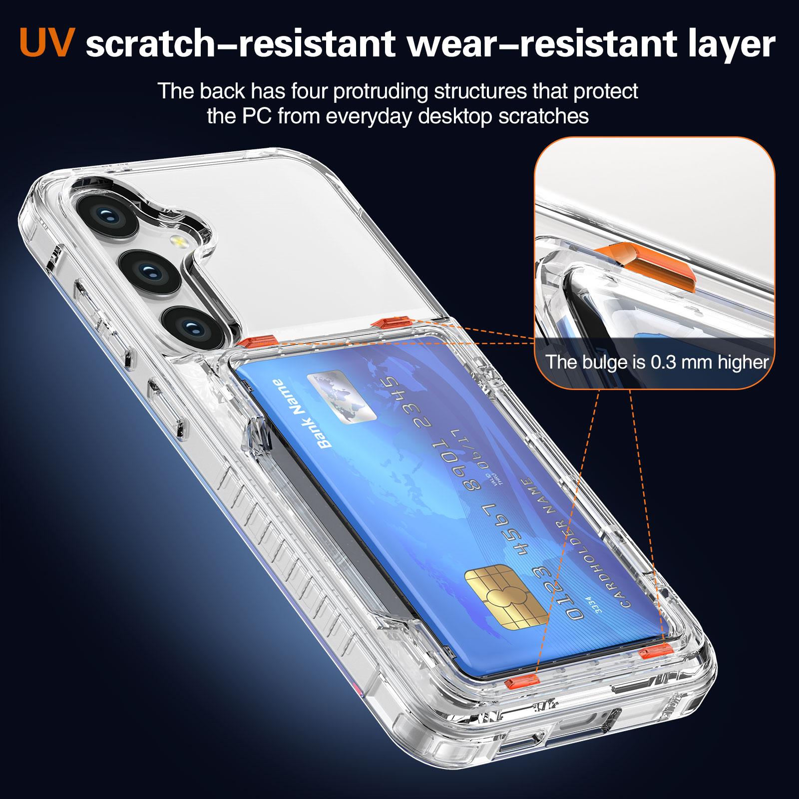 For Samsung Galaxy S25 Clear Case PC+TPU Phone Cover Card Holder Kickstand Transparent Black
For Samsung Galaxy S25 Clear Case PC+TPU Phone Cover Card Holder Kickstand Transparent Black