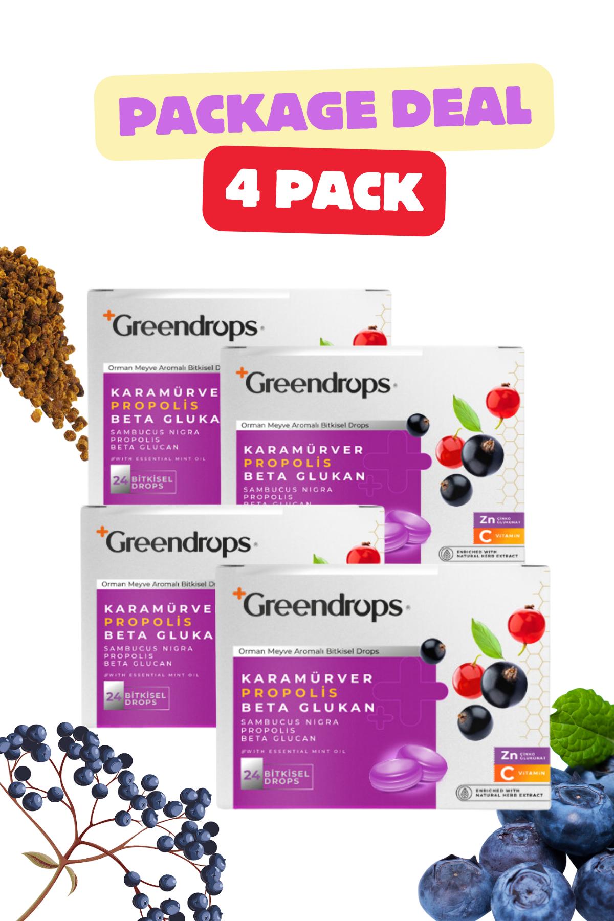4X Herbal Drops Throat Lozenge - зі смаком лісових фруктів - чорна бузина, прополіс, бета-глюкан
4X Herbal Drops Throat Lozenge - зі смаком лісових фруктів - чорна бузина, прополіс, бета-глюкан