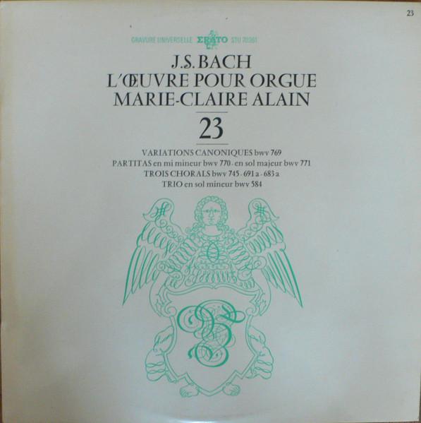 LP Record JOHANN SEBASTIAN BACH MARIECLAIR Variations Canoniques BWV 769 Par STU70361 Erato 1968 France Classical Used
LP Record JOHANN SEBASTIAN BACH MARIECLAIR Variations Canoniques BWV 769 Par STU70361 Erato 1968 France Classical Used