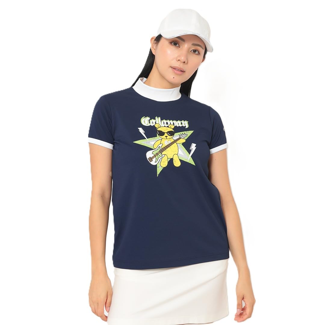 Callaway Футболка с коротким рукавом и воротником-стойкой, эластичная, в стиле рок, с медведем Callaway, темно-синяя женская футболка, (C25234203)
Callaway Футболка с коротким рукавом и воротником-стойкой, эластичная, в стиле рок, с медведем Callaway, темно-синяя женская футболка, (C25234203)