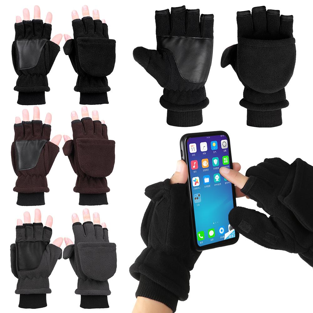 Women Men Hiking Running Thicken Touch Screen Gloves Convertible Sport Mittens Fingerless Gloves L чорний
Women Men Hiking Running Thicken Touch Screen Gloves Convertible Sport Mittens Fingerless Gloves L чорний