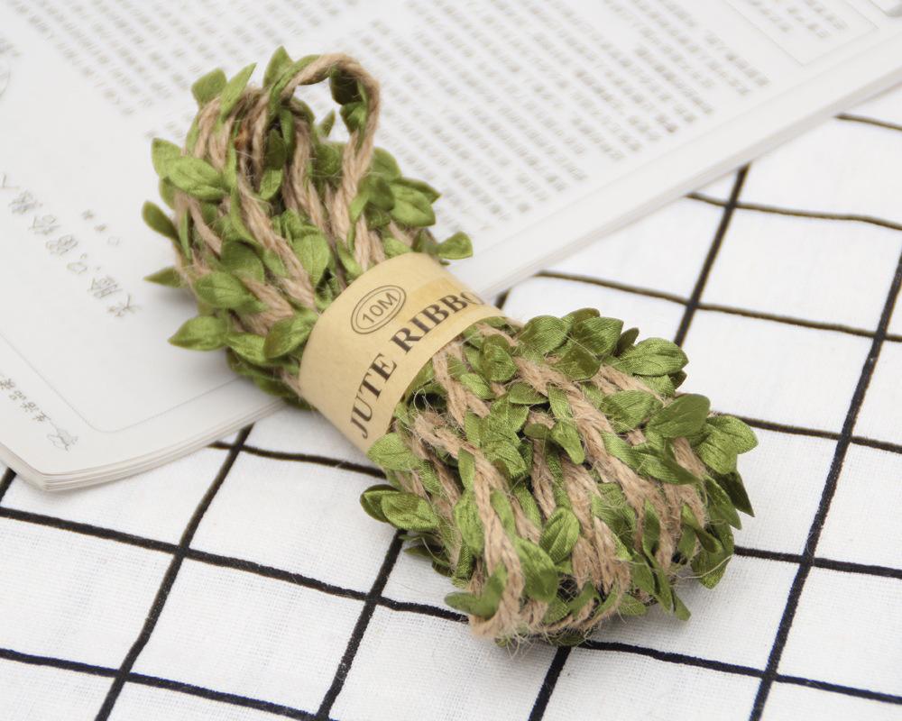10M Simulation Green Leaves Weaving Hemp Rope DIY Wedding Birthday Wedding Decoration Rattan Gift Bouquet Packaging Rope 10m
10M Simulation Green Leaves Weaving Hemp Rope DIY Wedding Birthday Wedding Decoration Rattan Gift Bouquet Packaging Rope 10m