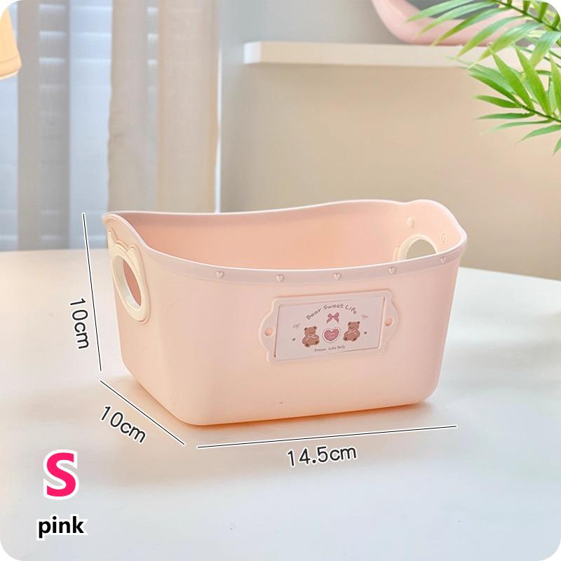 Cute Bear Storage Box Table Sundries Tools Organizer Plastic Kawaii Home Make Up Remotes Kids Toys Pink Storage Basket Portable
Cute Bear Storage Box Table Sundries Tools Organizer Plastic Kawaii Home Make Up Remotes Kids Toys Pink Storage Basket Portable