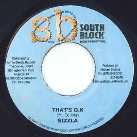 7inch Record SIZZLA / TURBULENCE - That s OK / Run Away South Block 2003 Jamaica Reggae, Ska & Dub
7inch Record SIZZLA / TURBULENCE - That s OK / Run Away South Block 2003 Jamaica Reggae, Ska & Dub