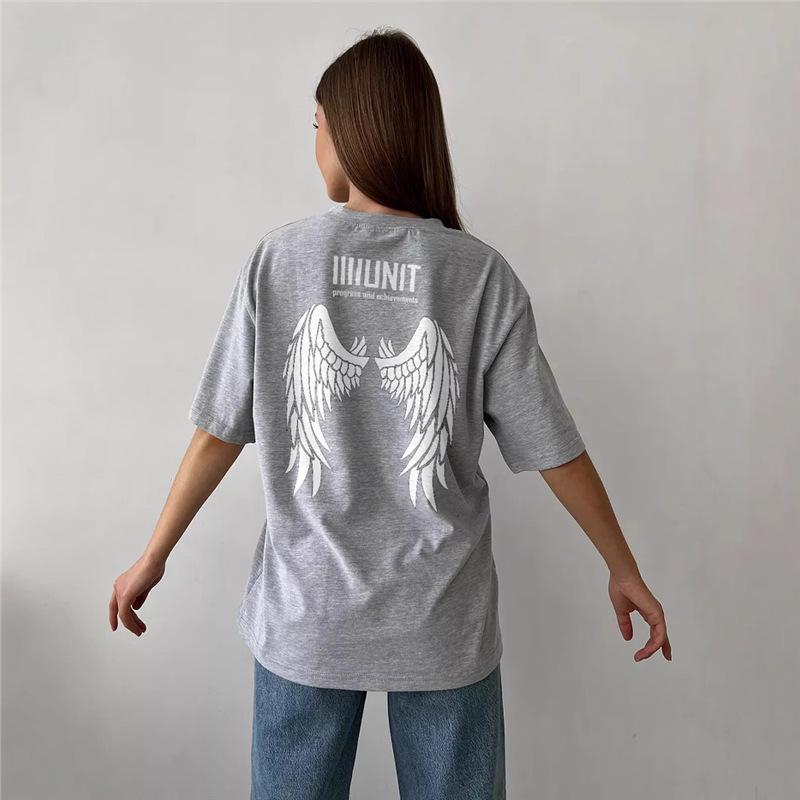 Trendy Oversized Chic European & American Print T-Shirt - Short Sleeve Street-Style Small
Trendy Oversized Chic European & American Print T-Shirt - Short Sleeve Street-Style Small