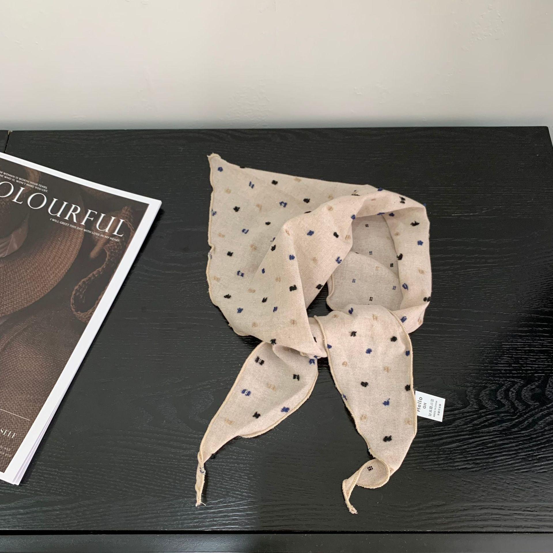 Solid Color Color Dot Imitation Cotton And Linen Triangle Scarf Women S Silk Scarf Tied Hair Headscarf Korean Shirt Scarf Versatile Spring And Autumn
Solid Color Color Dot Imitation Cotton And Linen Triangle Scarf Women S Silk Scarf Tied Hair Headscarf Korean Shirt Scarf Versatile Spring And Autumn