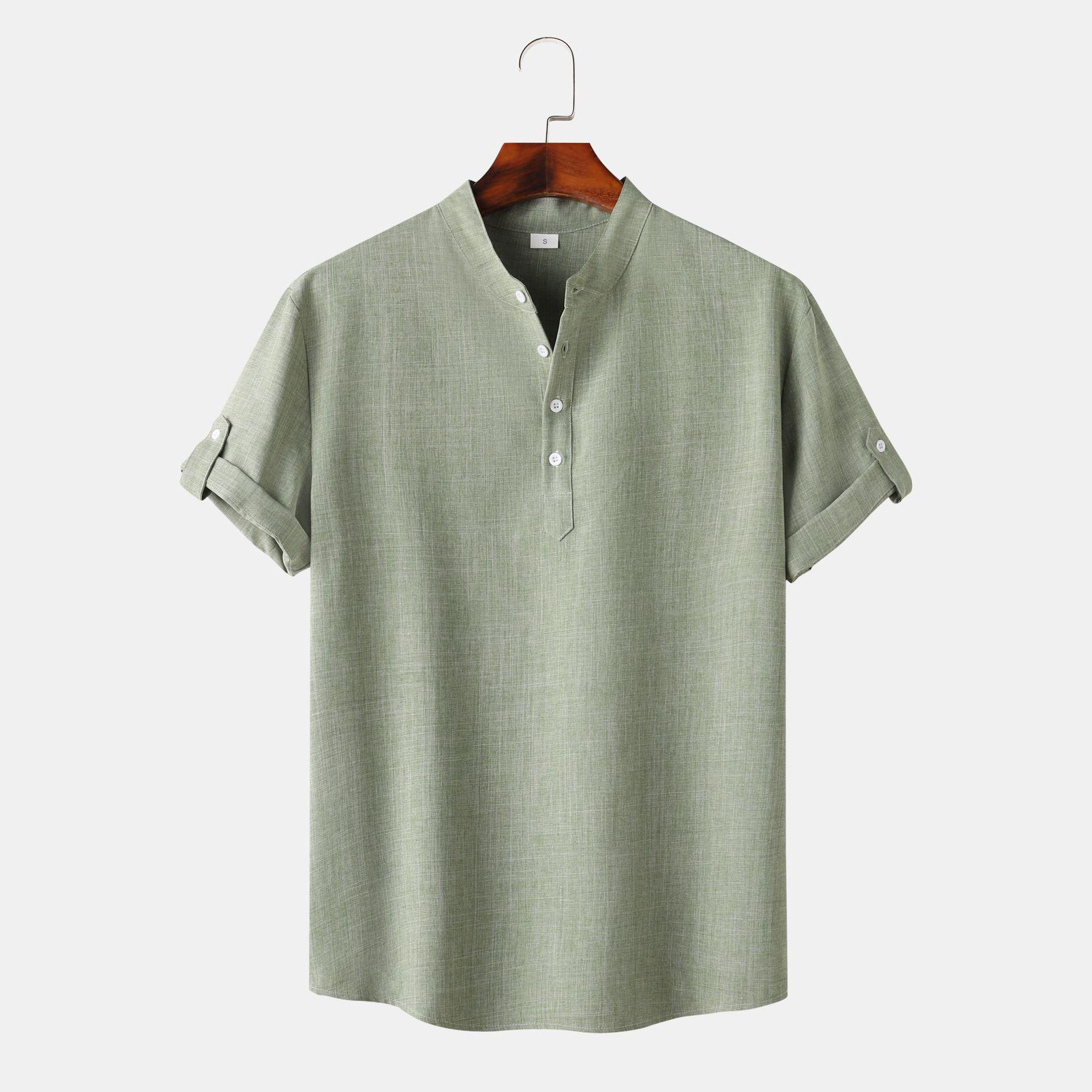 Men s Slim-Fit Stand-Up Collar Solid Color Short-Sleeve Shirt, 2026 Spring/Autumn Collection Small світло-зелений колір
Men s Slim-Fit Stand-Up Collar Solid Color Short-Sleeve Shirt, 2026 Spring/Autumn Collection Small світло-зелений колір