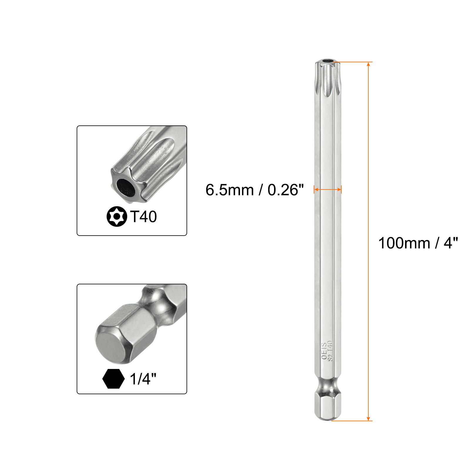 1/2pc Security Torx Bit 1/4 Hex Shank 4 Long T6/T7/T8/T9/T10/T15/T20/T25/T27/T30/T35/T40 Magnetic Screwdriver Torx Head w Hole 1pcs
1/2pc Security Torx Bit 1/4 Hex Shank 4 Long T6/T7/T8/T9/T10/T15/T20/T25/T27/T30/T35/T40 Magnetic Screwdriver Torx Head w Hole 1pcs
