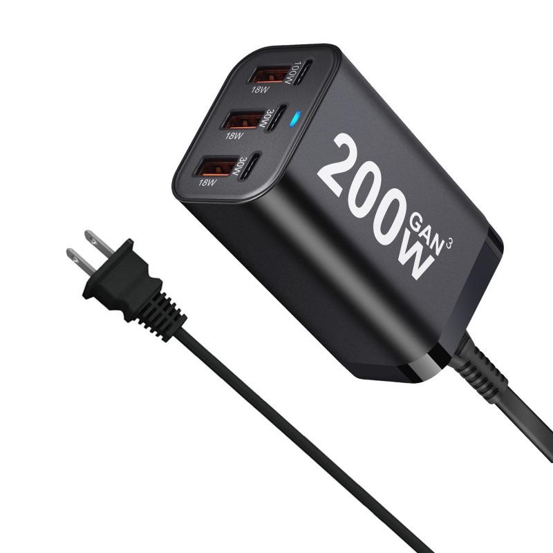 PD100W GaN Multi-Port Fast Desktop Charger - Portable High-Power Travel Charger US Plug
PD100W GaN Multi-Port Fast Desktop Charger - Portable High-Power Travel Charger US Plug