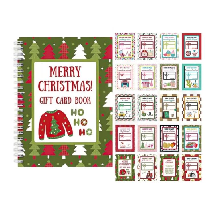 Christmas Gift Card Storage Journal 14x21cm Portable Twin Coil Binding Notebook For School Office Travel and Daily Use 1
Christmas Gift Card Storage Journal 14x21cm Portable Twin Coil Binding Notebook For School Office Travel and Daily Use 1
