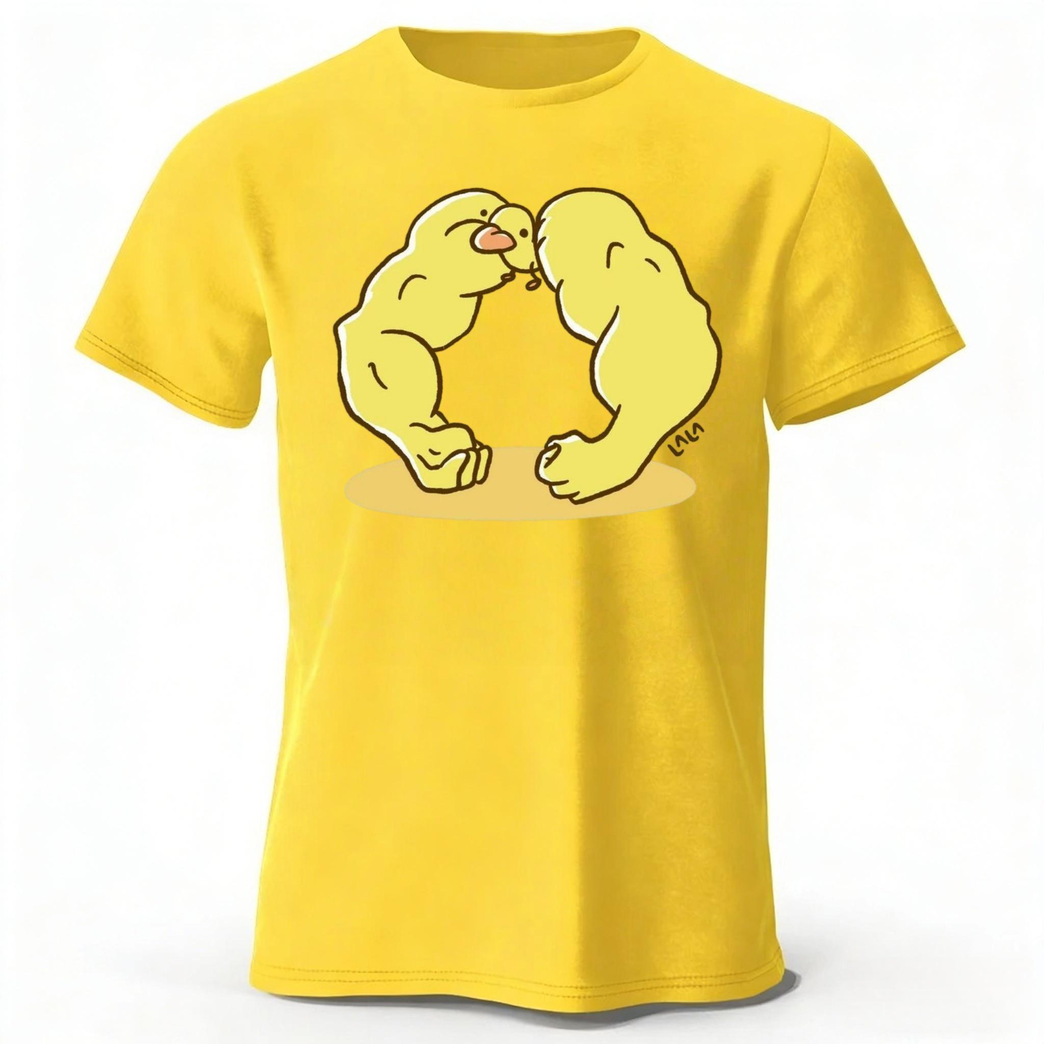 Muscle Fitness Duck Print Pure Cotton Men s Sports Running Fitness Short Sleeved Simple Style Plus Loose Casual T-shirt M жёлтый
Muscle Fitness Duck Print Pure Cotton Men s Sports Running Fitness Short Sleeved Simple Style Plus Loose Casual T-shirt M жёлтый