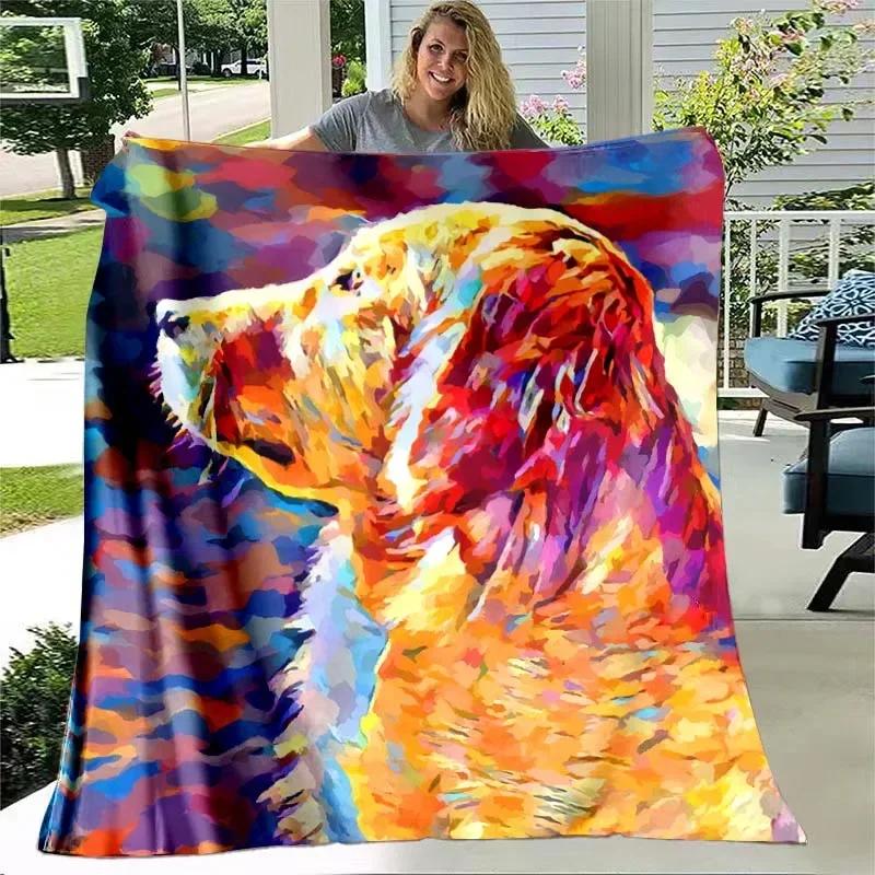 Cute Dog Painting Flannel Throw Blanket Colourful Dog Art Pattern Blanket for Bed Sofa Couch Super Soft Lightweight King Size 80x120cm
Cute Dog Painting Flannel Throw Blanket Colourful Dog Art Pattern Blanket for Bed Sofa Couch Super Soft Lightweight King Size 80x120cm
