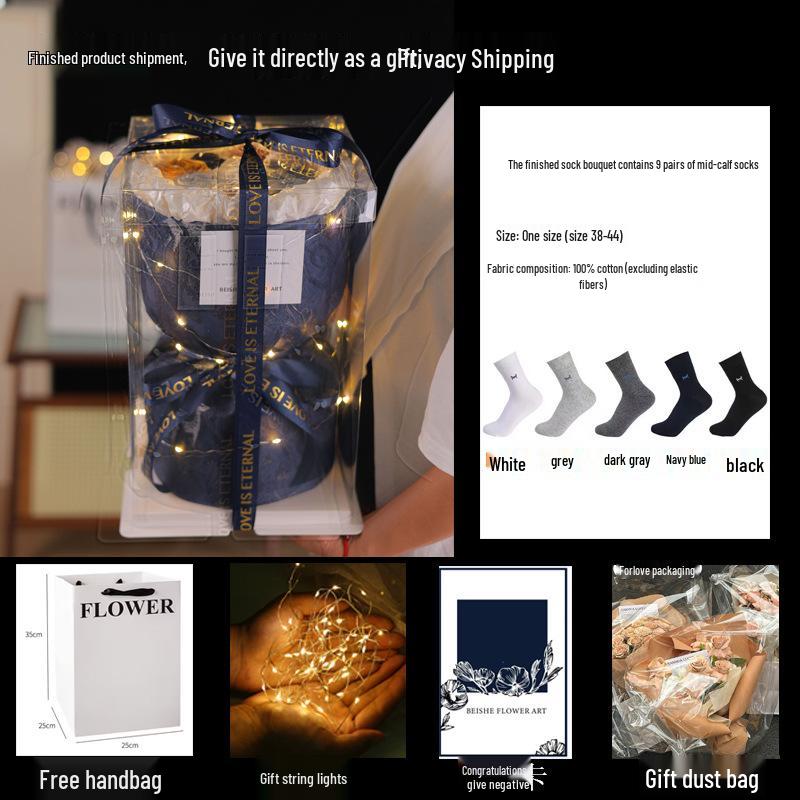 Мужской букет из носков: Креативный подарок для мужа, парня или отца - Идеально подходит для Дня святого Валентина, Дня рождения или Праздника Циси.
Мужской букет из носков: Креативный подарок для мужа, парня или отца - Идеально подходит для Дня святого Валентина, Дня рождения или Праздника Циси.