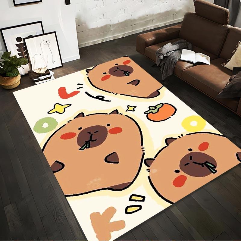 Cartoon Capybara Pattern Carpet, Cute Animal Design for Living Room Suitable for use as an anti-slip for living room bedroom sofas 40x60cm( 15x23in )
Cartoon Capybara Pattern Carpet, Cute Animal Design for Living Room Suitable for use as an anti-slip for living room bedroom sofas 40x60cm( 15x23in )