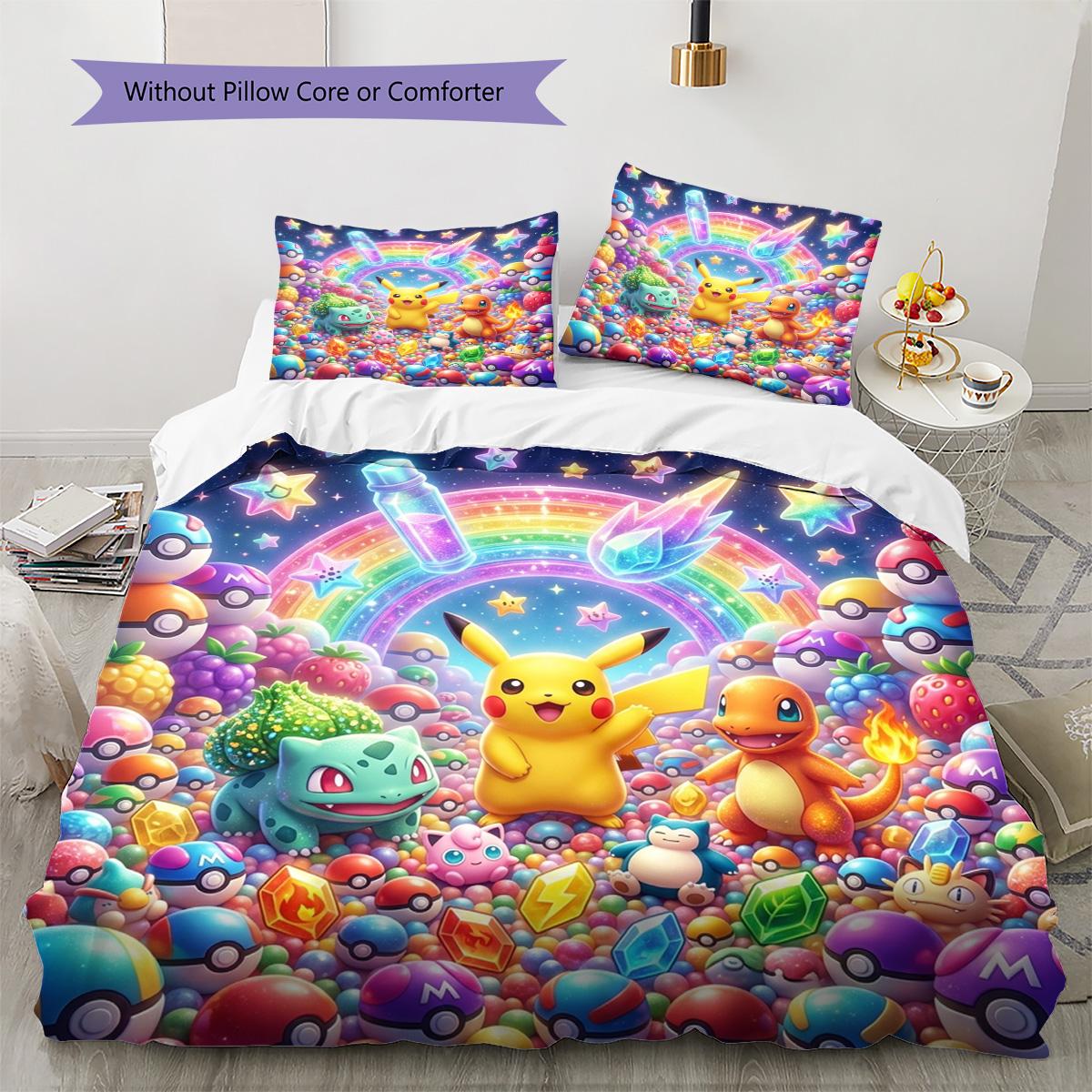 Pokemon Pikachu Pattern Bedding Quilt Set Quilt Cover Pillowcase Home Decoration Birthday Gift (1 * duvet cover + 2 * pillowcase, without core) 135x200cm
Pokemon Pikachu Pattern Bedding Quilt Set Quilt Cover Pillowcase Home Decoration Birthday Gift (1 * duvet cover + 2 * pillowcase, without core) 135x200cm