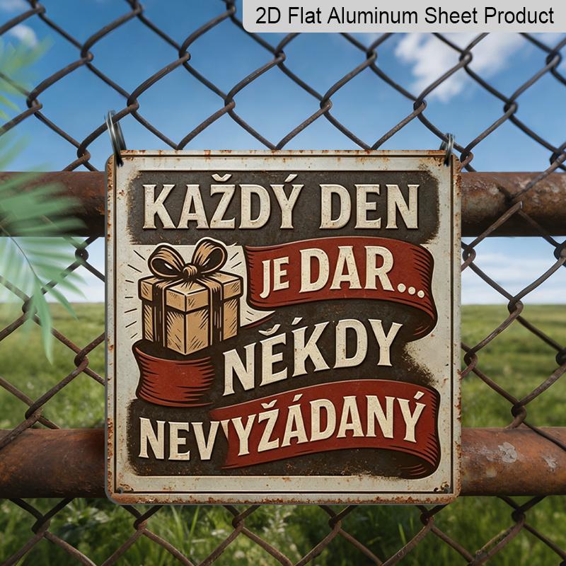 2D Flat 1pc, Vintage Czech Metal Wall Art Sign- Aluminum Decorative Plaque with Quote Kazdy Den Je Nekedy Nevyzadany , Rustic Home Decor, Suitable 20*20cm
2D Flat 1pc, Vintage Czech Metal Wall Art Sign- Aluminum Decorative Plaque with Quote Kazdy Den Je Nekedy Nevyzadany , Rustic Home Decor, Suitable 20*20cm