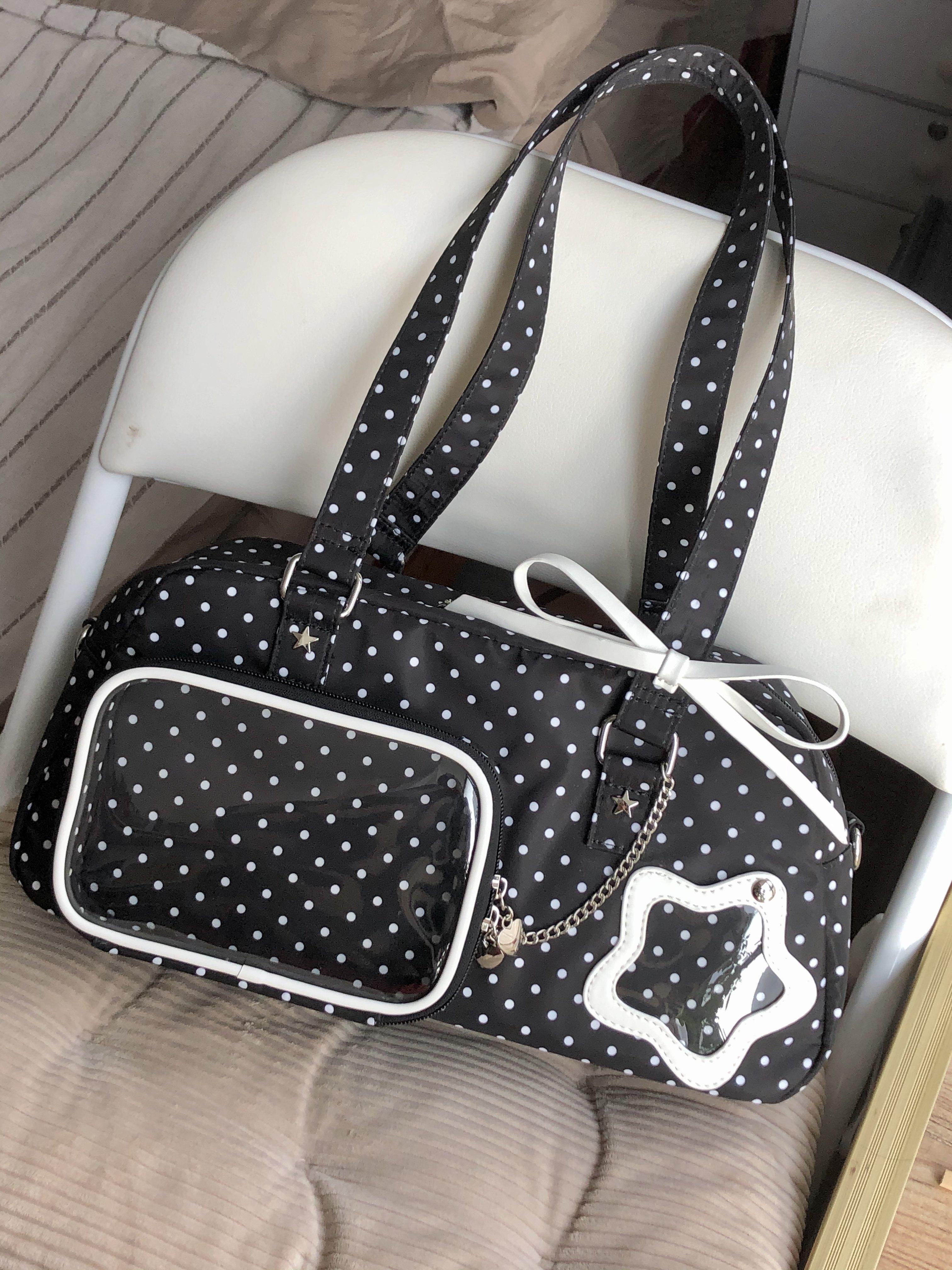 Polka Dot Nylon Tote Bag Harajuku Japanese Style Itabag Transparent Display Star Handbag New Sweet Girl s Commuter Shoulder Bag чёрный
Polka Dot Nylon Tote Bag Harajuku Japanese Style Itabag Transparent Display Star Handbag New Sweet Girl s Commuter Shoulder Bag чёрный