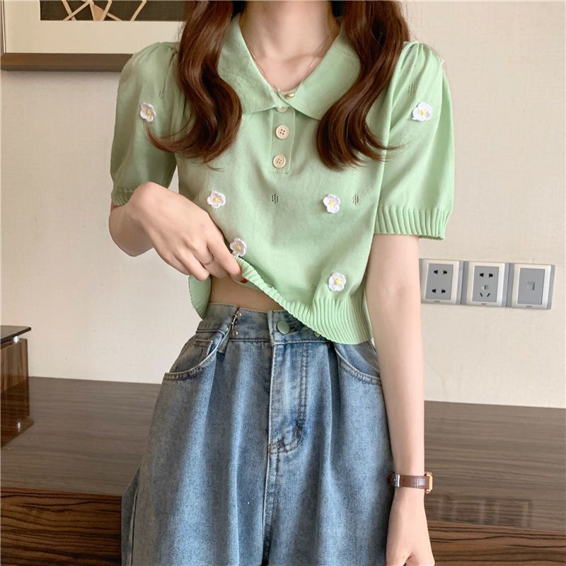 Летняя жаккардовая шелковая трикотажная рубашка с короткими и универсальными рукавами-фонариками, отложным воротником и короткими рукавами для женщин L зелёный
Летняя жаккардовая шелковая трикотажная рубашка с короткими и универсальными рукавами-фонариками, отложным воротником и короткими рукавами для женщин L зелёный