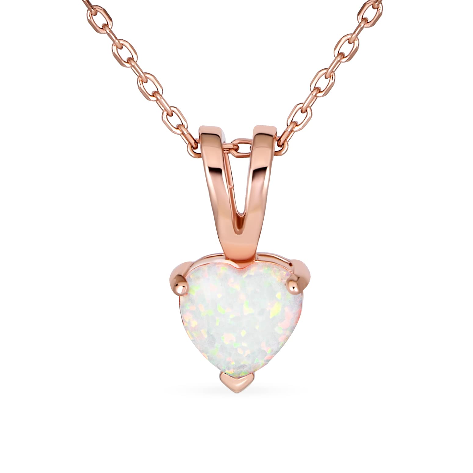 Romantic Bridal Dynati Opalescence Gemstone 5CT Solitaire White Prong Set Synthetic Opal Heart Shape Pendant Necklace for Women Rose Gold Plated
Romantic Bridal Dynati Opalescence Gemstone 5CT Solitaire White Prong Set Synthetic Opal Heart Shape Pendant Necklace for Women Rose Gold Plated
