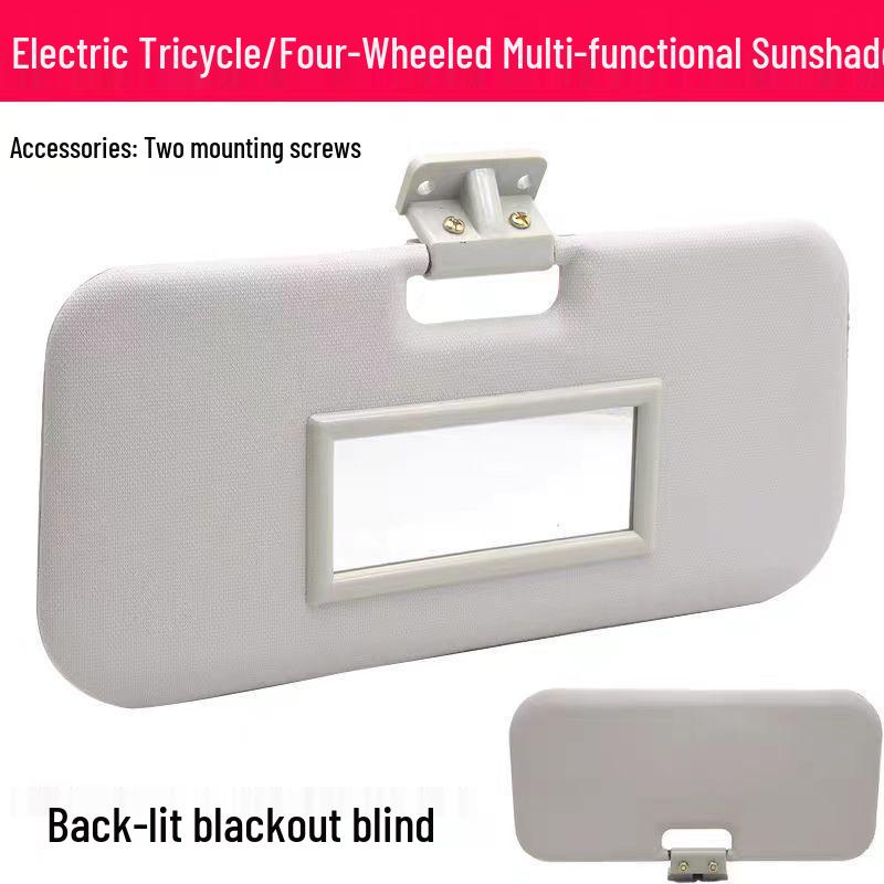 Four-Wheeled Electric Tricycle with Sun Visor and Vanity Mirror
Four-Wheeled Electric Tricycle with Sun Visor and Vanity Mirror