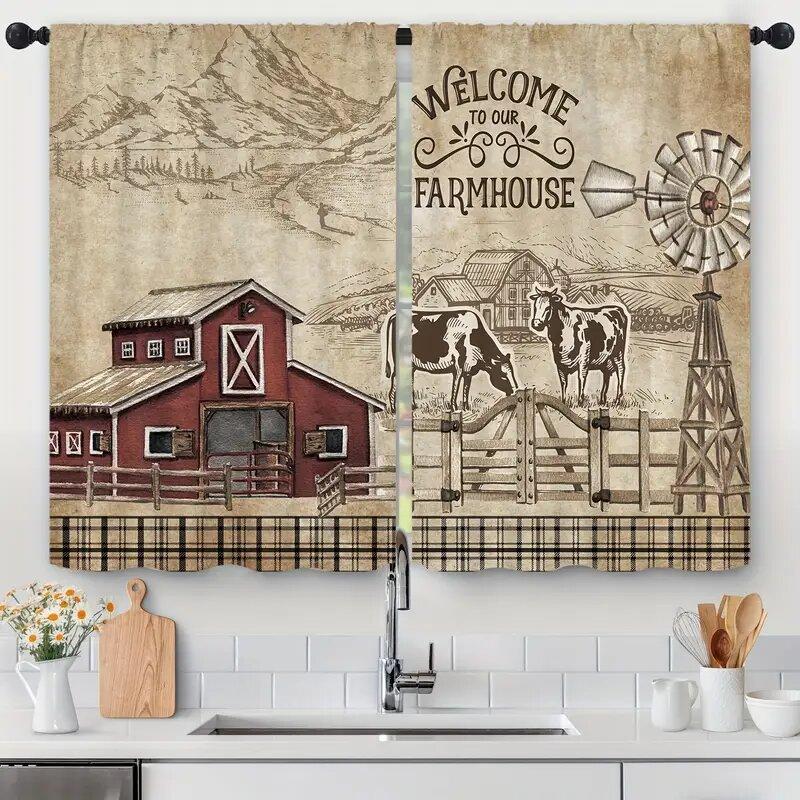 2pcs- Country-style retro kitchen patterns - Printed curtains window decorations home decorations room decorations 100*130 Grommet Top 1pcs
2pcs- Country-style retro kitchen patterns - Printed curtains window decorations home decorations room decorations 100*130 Grommet Top 1pcs