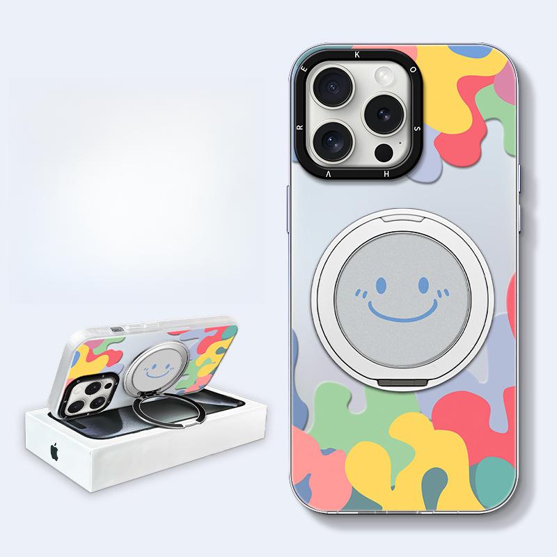 Colored Block Smiley Magnetic Suction Bracket Suitable for IPhone16 IPhone Case 15promax High-end Sense 13 Large Holes iPhone 11 Pro Max
Colored Block Smiley Magnetic Suction Bracket Suitable for IPhone16 IPhone Case 15promax High-end Sense 13 Large Holes iPhone 11 Pro Max