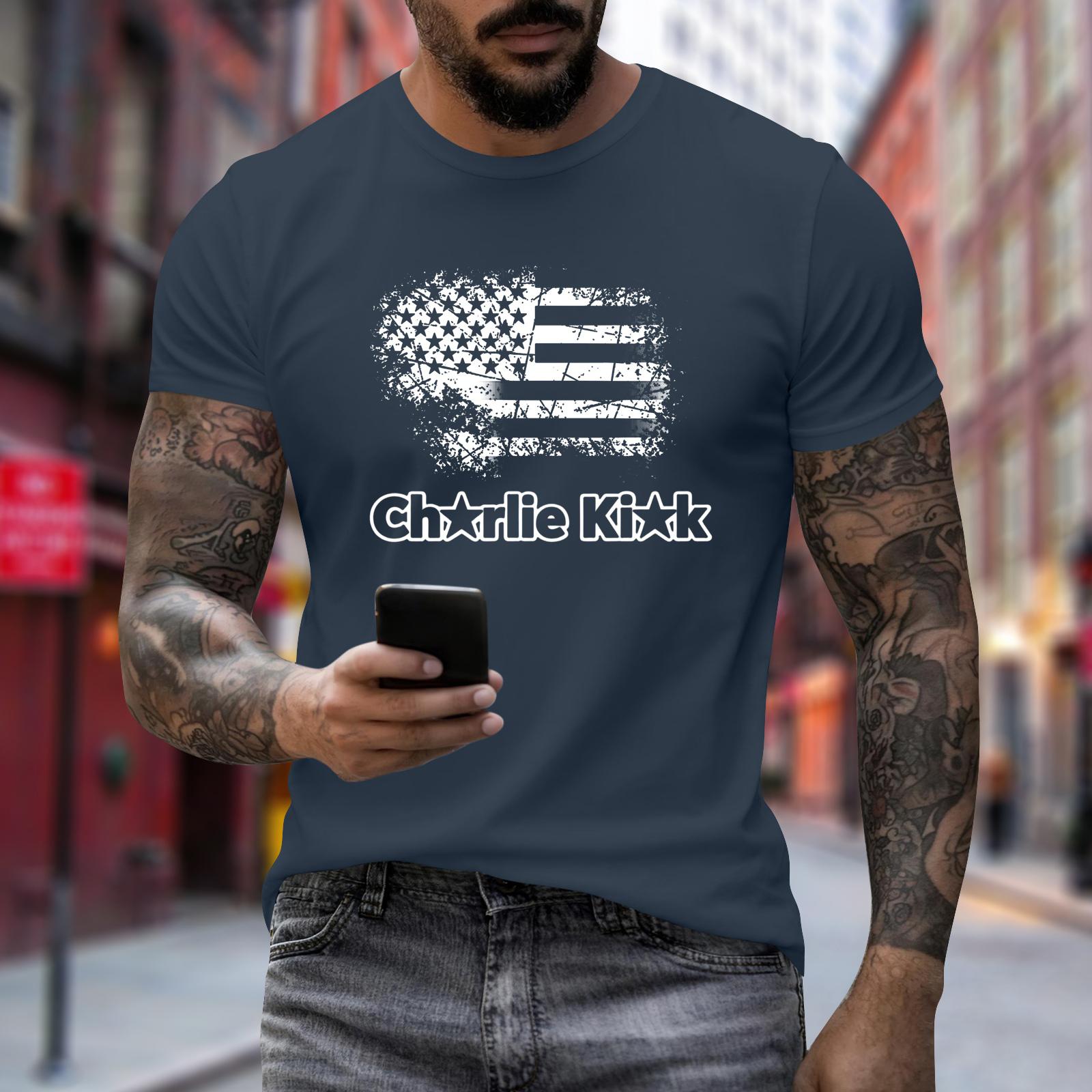 Мужская футболка с коротким рукавом с принтом Мужская свободная повседневная футболка с коротким рукавом XXL тёмно-синий
Мужская футболка с коротким рукавом с принтом Мужская свободная повседневная футболка с коротким рукавом XXL тёмно-синий