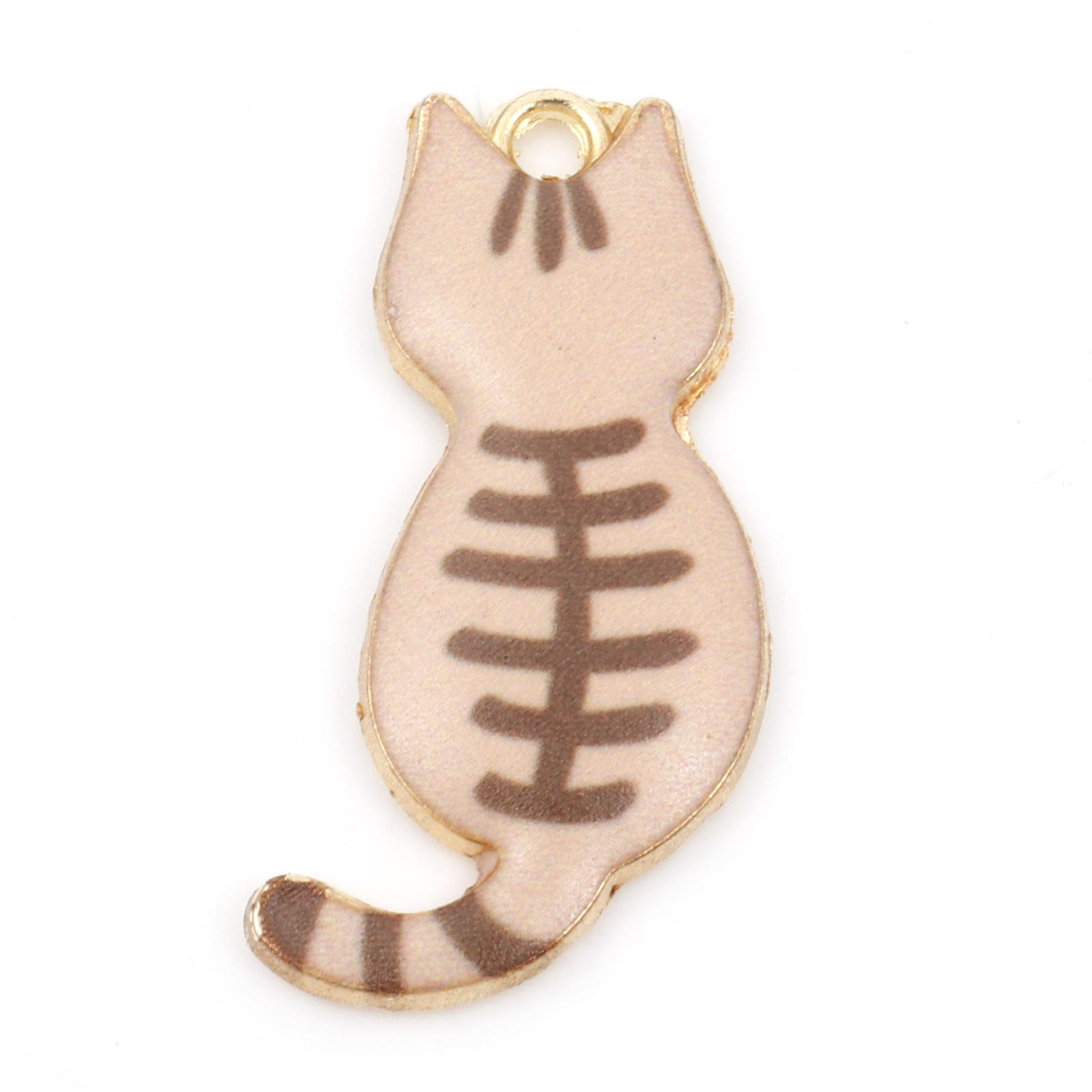 10PCs Zinc Based Alloy Cat Animal Pendants Gold Color Metal Enamel Charms DIY Necklace Bracelets Jewelry Making 3cm x 1.6cm
10PCs Zinc Based Alloy Cat Animal Pendants Gold Color Metal Enamel Charms DIY Necklace Bracelets Jewelry Making 3cm x 1.6cm
