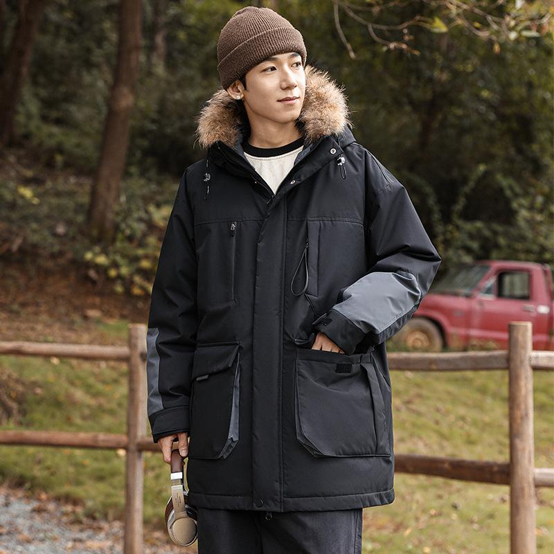 Зимняя новинка мужская корейская версия утолщенная и теплая воротник из белого утиного пуха капюшон пуховик модная пара универсальная куртка 2XL
Зимняя новинка мужская корейская версия утолщенная и теплая воротник из белого утиного пуха капюшон пуховик модная пара универсальная куртка 2XL