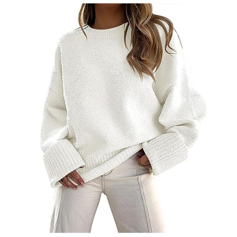 New autumn and winter new versatile women s round neck long-sleeved plush thick warm sweater S белый
New autumn and winter new versatile women s round neck long-sleeved plush thick warm sweater S белый