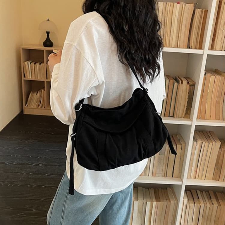 Washed Canvas Messenger Bag Women s Shoulder Bag чёрный
Washed Canvas Messenger Bag Women s Shoulder Bag чёрный