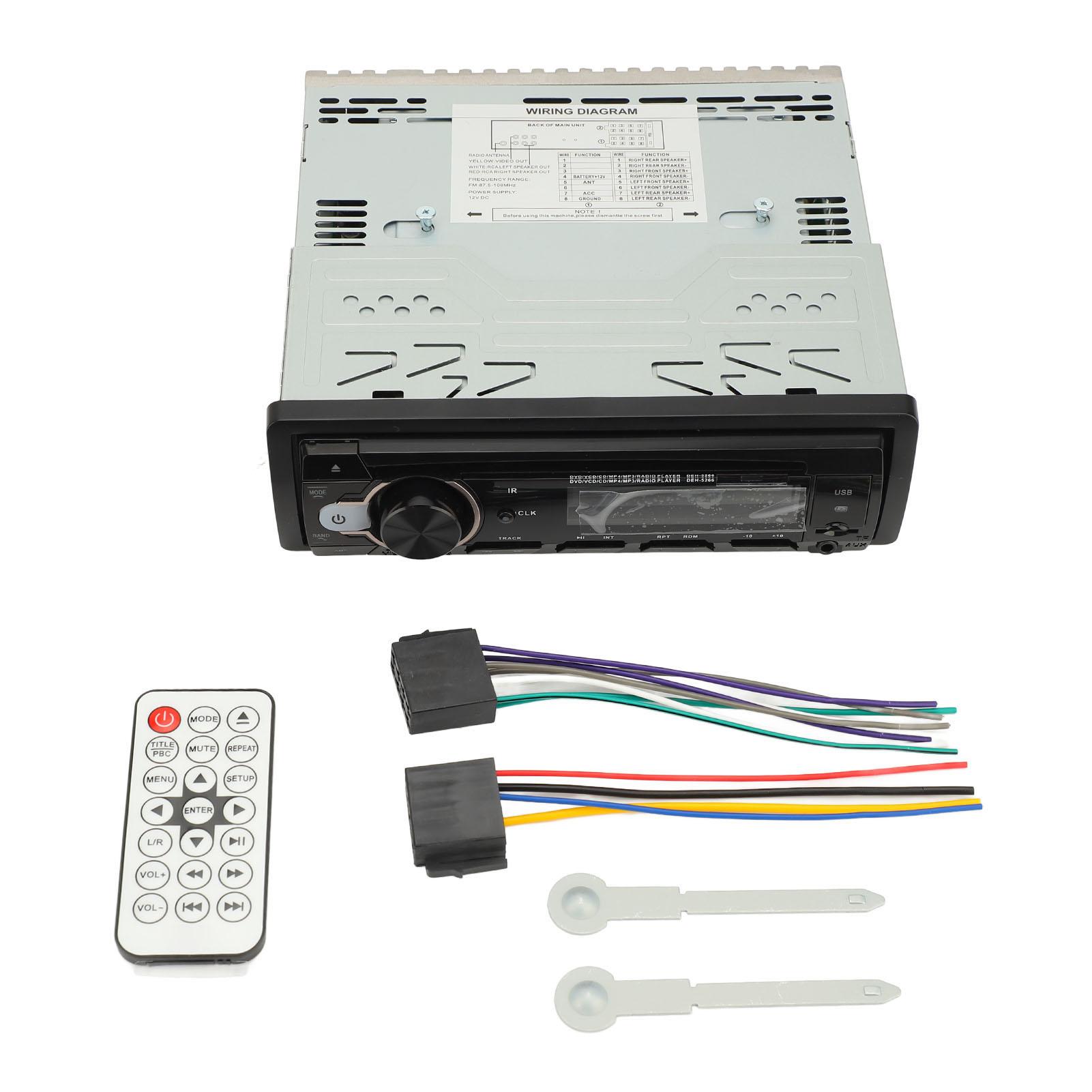 Автомагнитола Стерео DVD-плеер Качество звука HD Стабильное соединение Bluetooth 5.0 USB 2.0 MP3-плеер
Автомагнитола Стерео DVD-плеер Качество звука HD Стабильное соединение Bluetooth 5.0 USB 2.0 MP3-плеер