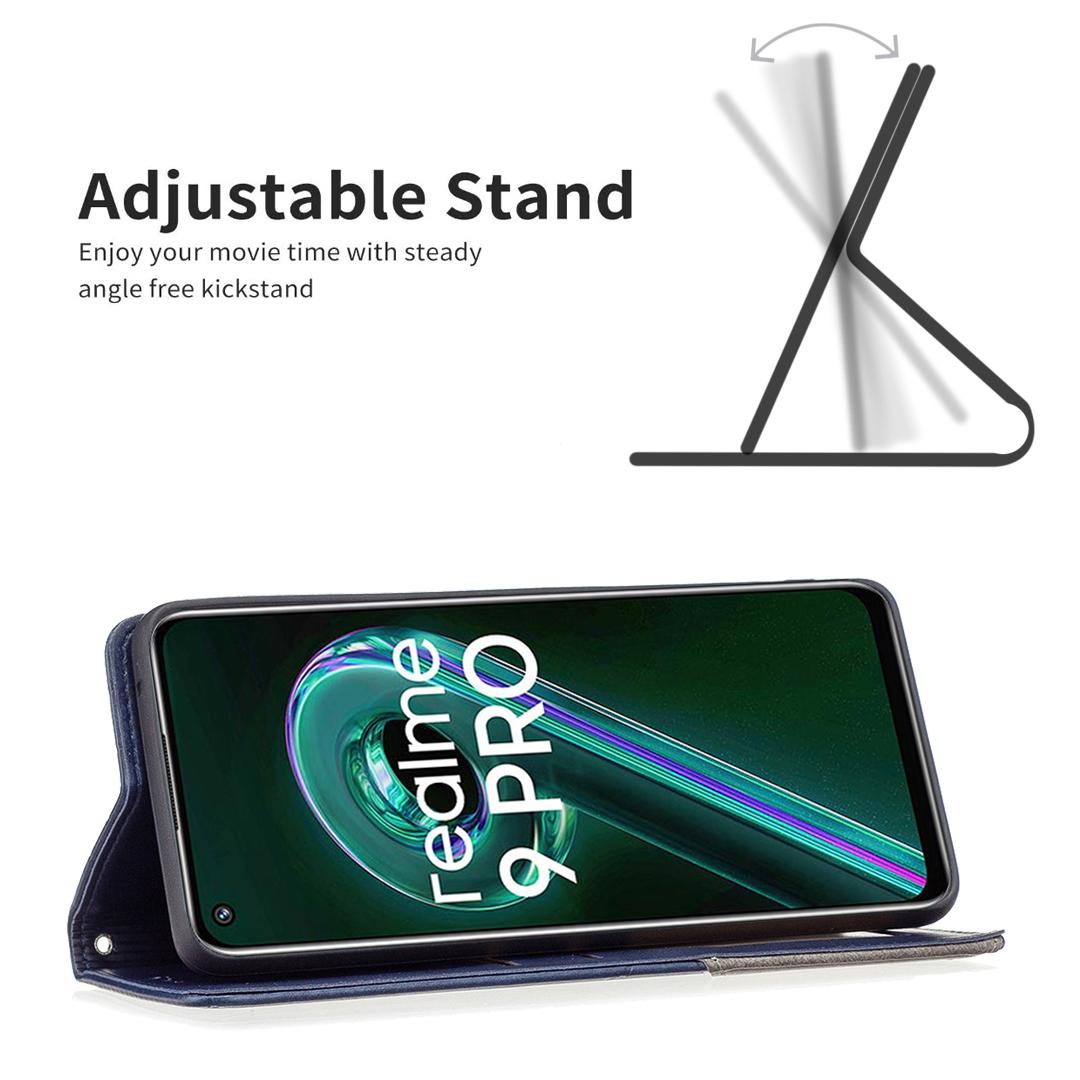 For Realme 9 Pro 5G/9 5G/V25 Leather Case with Card Holder Imprinting Pattern Phone Stand Cover Blue
For Realme 9 Pro 5G/9 5G/V25 Leather Case with Card Holder Imprinting Pattern Phone Stand Cover Blue